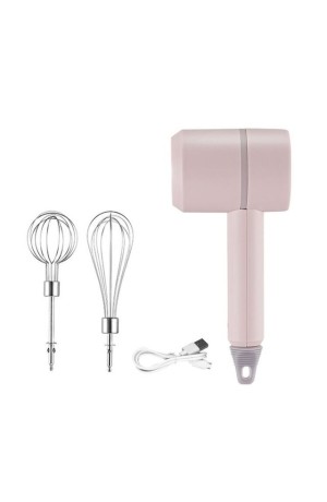 Batedeira Eletrica de Mão Rosa com Cabo USB