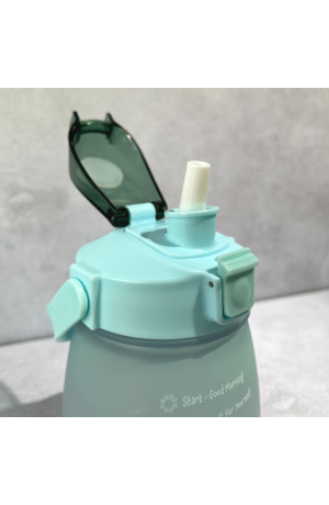 Garrafa Squeeze Verde com Roxo de Plástico 900ml