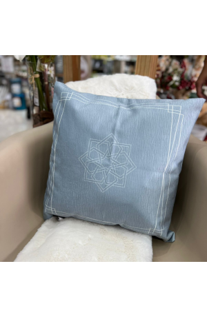 Capa de Almofada Verde c/ Listras Serenity 43x43cm