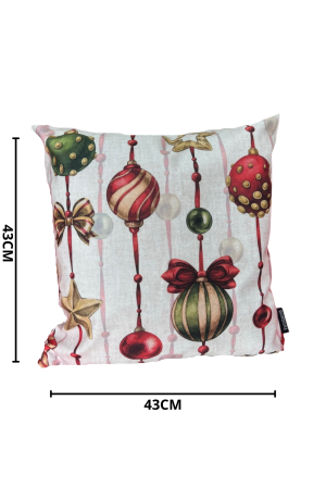 Capa para Almofada de Natal - Bola e Estrela em Veludo