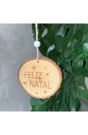 Enfeite para Pendurar Mini Tronco Cru