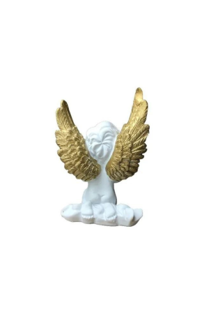 Anjo Decorativo de Resina com  Livro na Mão