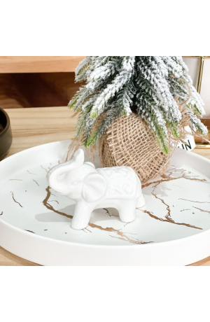 Elefante de Porcelana - Branco