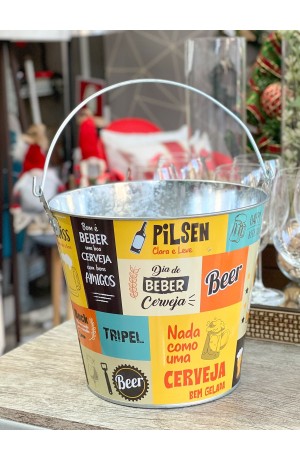 Balde 7,6L Alumínio Para Cerveja Mod.4