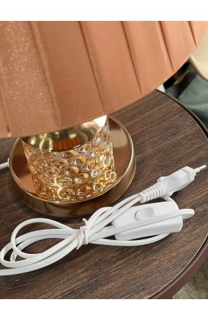 Abajur Dourado com Base de Metal