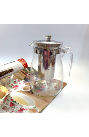 Chaleira de Vidro e Inox com  Infusor - 900ml