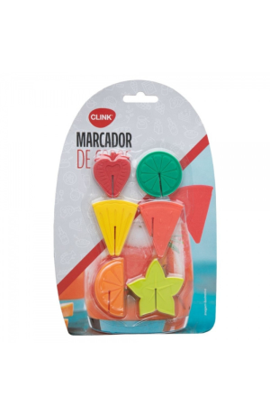 Marcador de Copos Silicone com 6 Peças - Mod. Frutas
