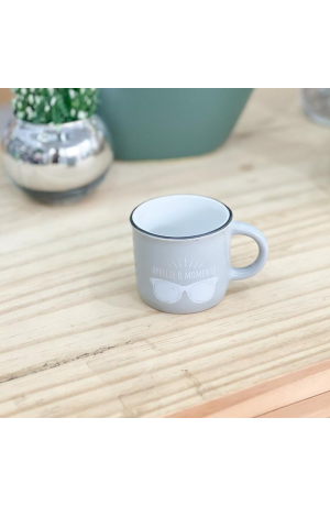 Caneca de Porcelana Cinza 