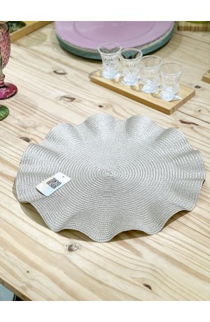 Jogo Americano Ondulado Redondo Nude