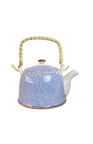 Bule Decorativo de Porcelana  - Coração Azul