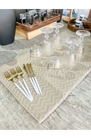 Aparador de Louça  Microfibra - Bege