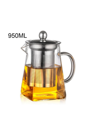 Chaleira de Vidro Borossilicato com Infusor de Inox - 950ml