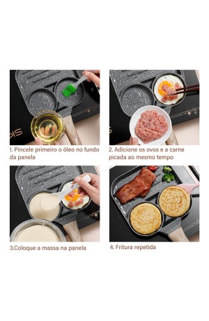 Frigideira de Antiaderente com  3 Divisorias