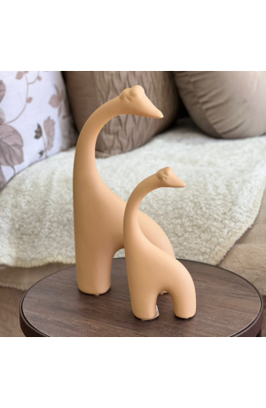 Girafa Amarelo Grande Fosca em Cerâmica