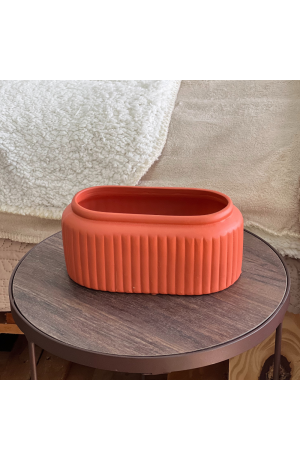 Floreira Waves Terracota em Cerâmica