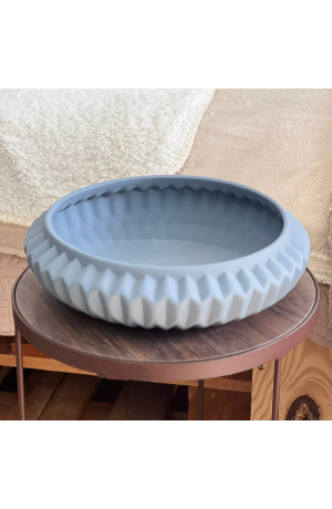 Cachepot Frizon Cinza Indigo em Cerâmica