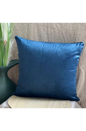 Capa de Almofada Azul de Veludo Triangular 43cm