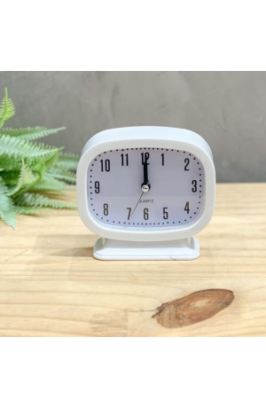 Relógio de Mesa Quadrado -  Branco