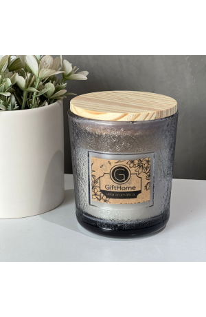 Vela Aromática com castiçal Preto - Doce de Rosas