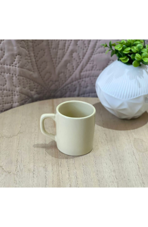  Xícara Amarela de Cerâmica - 85ml