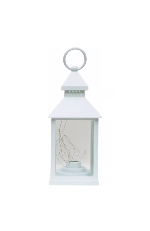 Luminária Marroquina com Fio de Led -  Branca