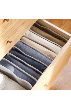 Colmeia Organizadora Cinza Multiuso de Tecido 36x25x20cm