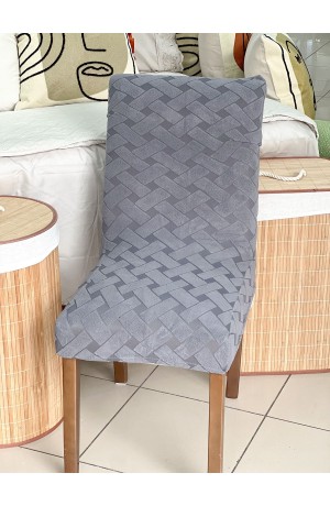 Capa de Cadeira Cinza - Trançada