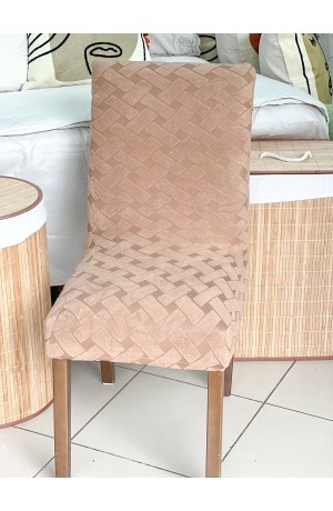 Capa de Cadeira Marrom - Trançada