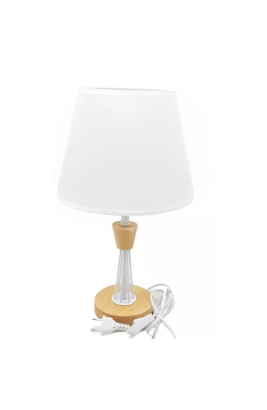 Abajur Branco De Mesa De Metal