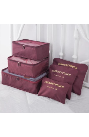 Kit Necessaire de Viagem  6 Peças -  Vinho