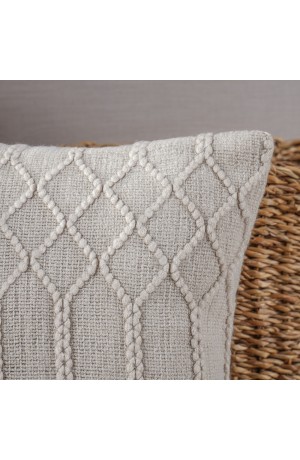  Capa de Almofada Tricot Pergaminho 45x45cm