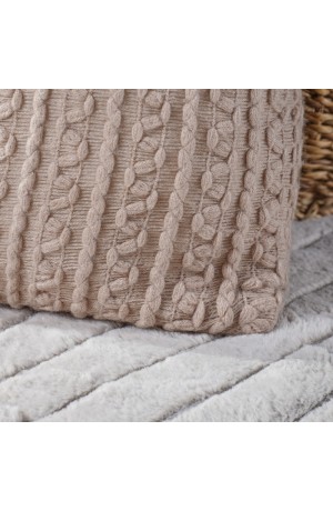  Capa de Almofada Tricot Argila 45x45cm