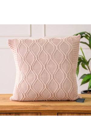 Capa de Almofada Tricot Refine Peach 45x45cm