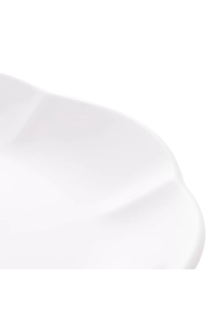 Prato de Sobremesa De Porcelana Wave Branco 20Cm - Lyor