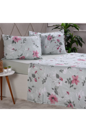 Jogo de Cama Duplo 150 Fios - Queen 4 peças Acqua