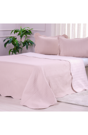 Kit Colcha Lottus King 2,50x2,70 Peach Rosa