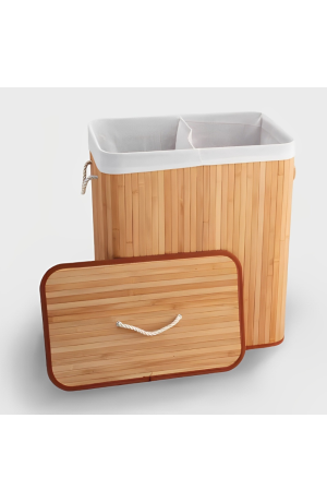 Cesto de Bambu Duplo Retangular