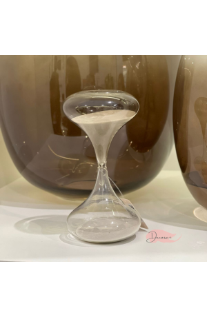 Ampulheta em Vidro Marrom 19cm