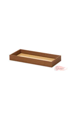 Bandeja Retangular em MDF com Rattan 28cm