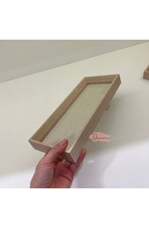 Bandeja Retangular em MDF com Linho 28cm