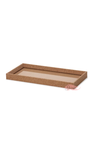 Bandeja Decorativa Retangular MDF com Cortiça 38cm