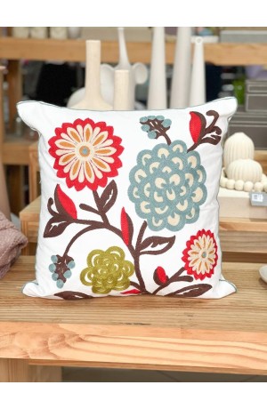 Capa de Almofada Bordada - 43cm X 43cm Mod 1