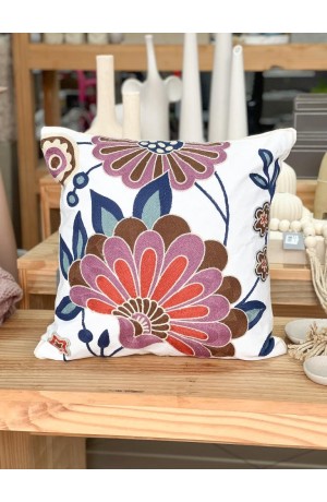 Capa de Almofada Bordada - 43cm X 43cm Mod 5