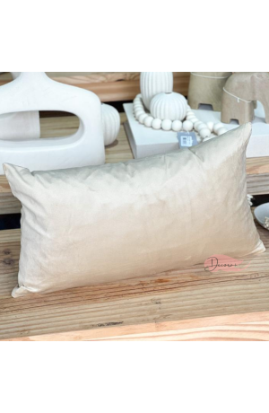 Capa de Almofada Retangular Bege 30x50cm