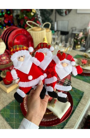 Enfeite p/ Pendurar Papai Noel - Xadrez