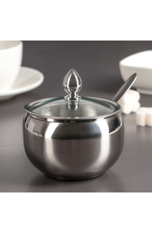 Açucareiro com Colher de Inox - 8,5cm