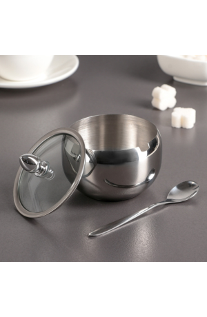 Açucareiro com Colher de Inox - 8,5cm
