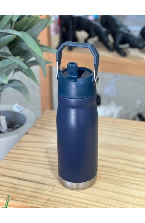 Garrafa Azul Térmica de Inox com Alça - 650 ml