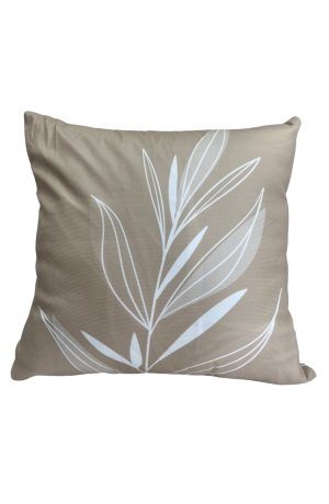 Capa de Almofada Bege Folhagem Mod - 1 / 42cm X 42cm
