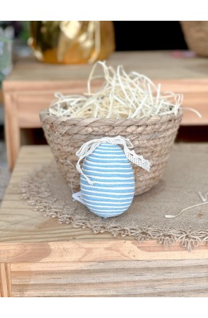 Enfeite Ovo de Páscoa Azul 8cm